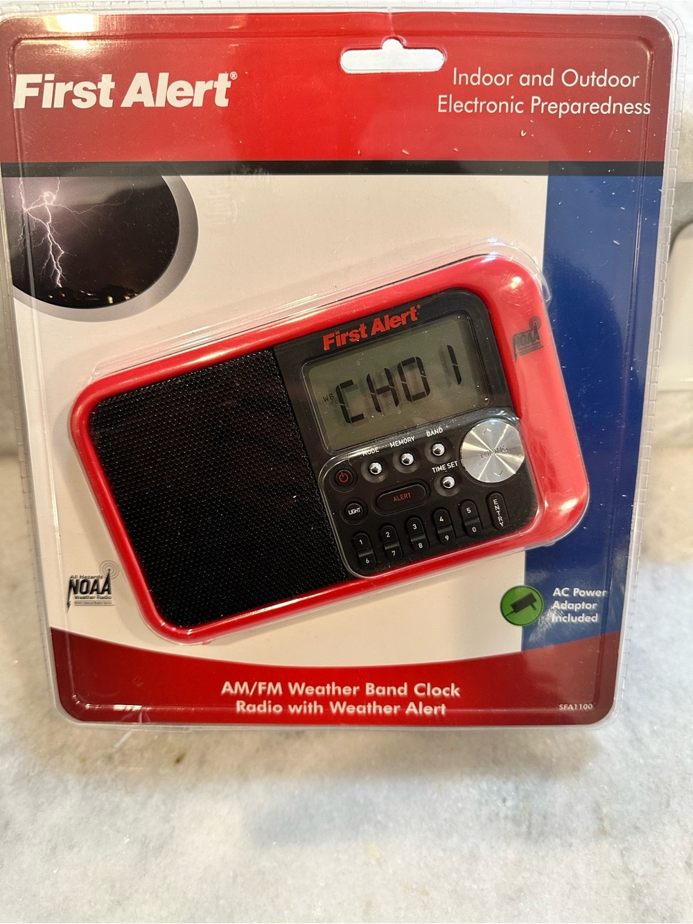 First Alert SFA1100 Digital Tuning AM/FM Weather Band Clock Radio A/C Adapter